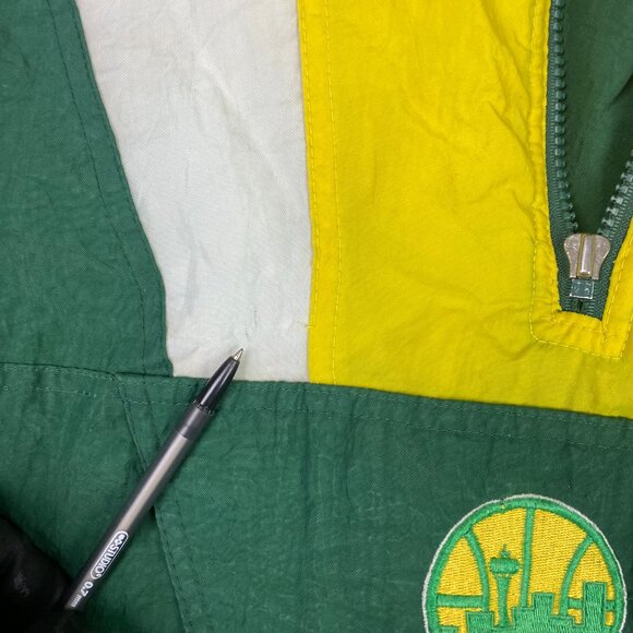 Vintage 90s Starter Seattle Supersonics Jacket Men's XL Pullover Puffer Parka - Picture 8 of 13